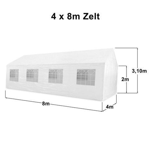 Zelt outlet Festzelt Partyzelt Pavillon 8x4m mieten