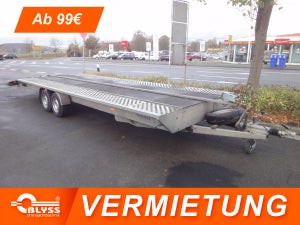 Auto Trailer Autotransporter 6 x 2 m Bauwagen Transport mieten in